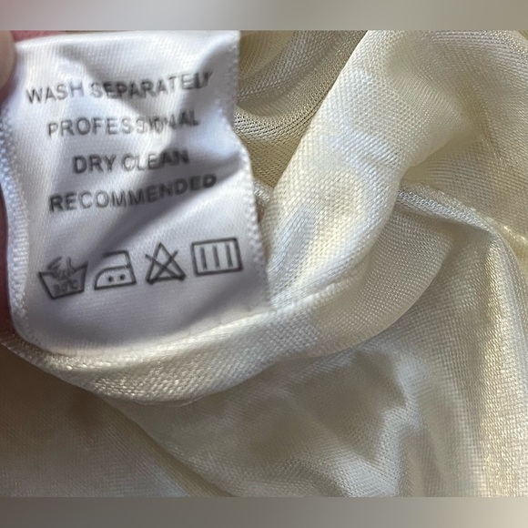 Francesca’s Collections Embellished Polyester Blend Cream Mini Dress Large NWT - Picture 12 of 16